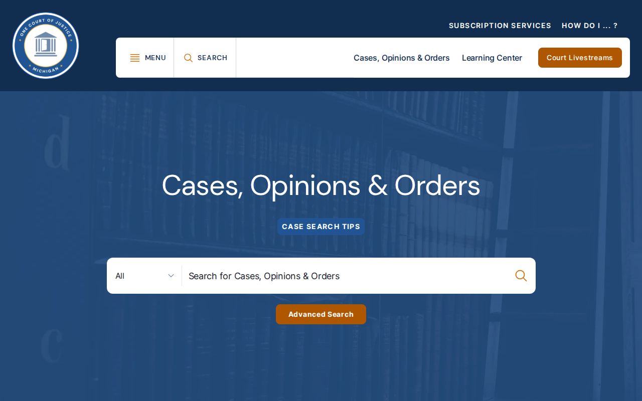 Ontonagon County criminal court case search through the MiCOURT gateway